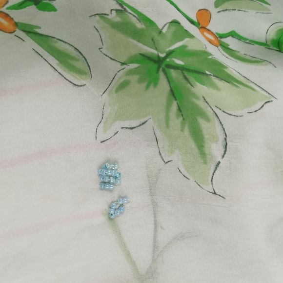 Planet blue Claudette Silk Midi Dress Waterprint Art to wear - Picture 6 of 11